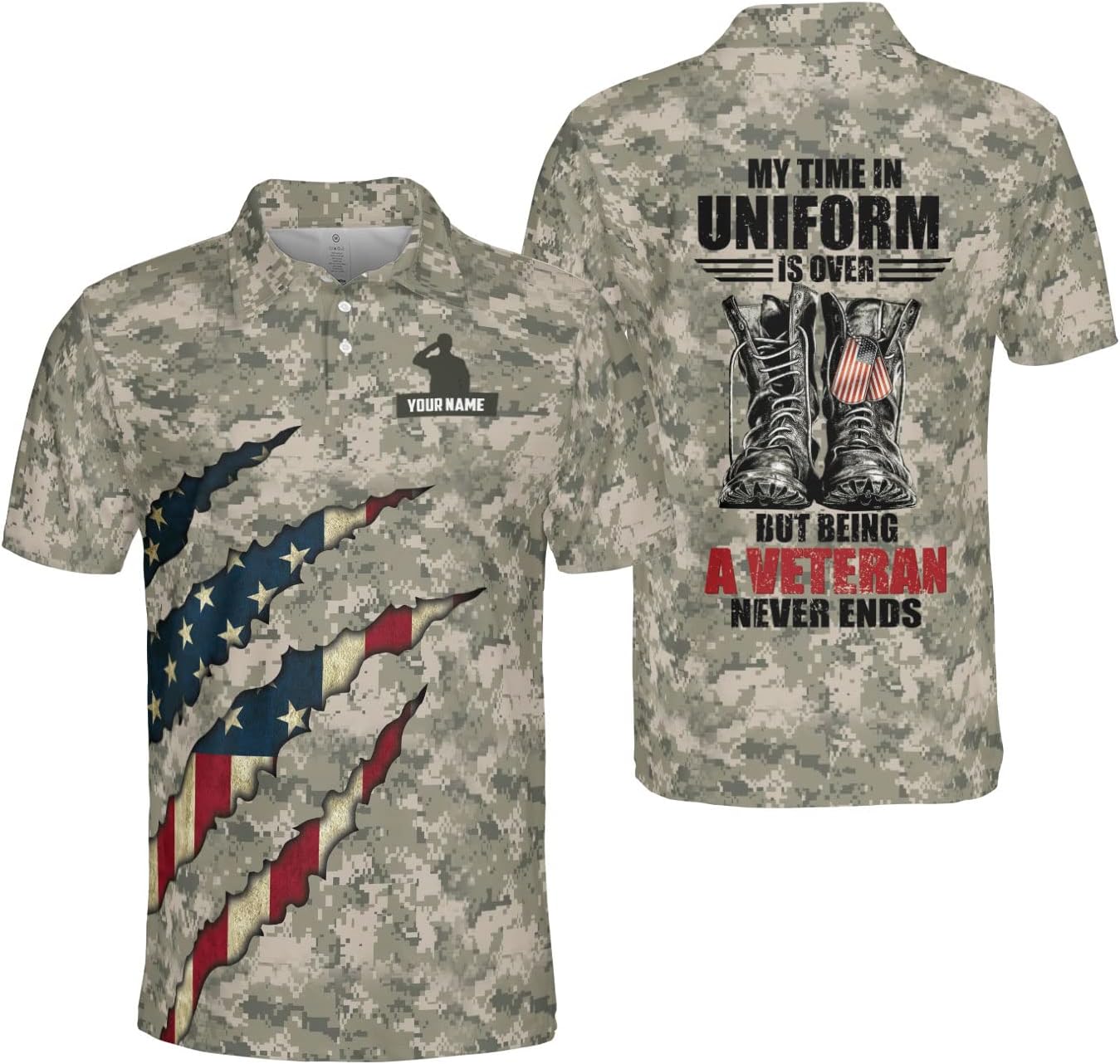 Personalized Veteran Shirts for Men, Army Shirts for Men, Army Shirts, Army Veteran Shirts for Men, Veteran Polo shirt1 S-5XL