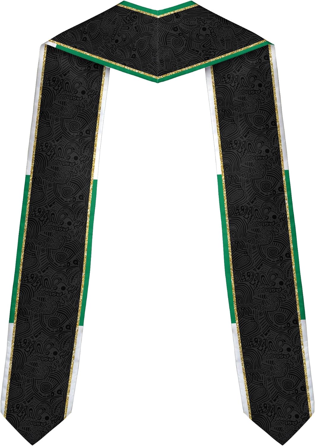 Pretyprints Custom Nigerian Graduation Sash, Nigeria Graduation Stole Customize, Nigerian American Flag Graduation Sash 2025