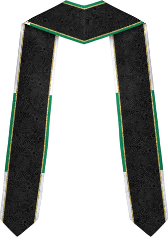 Pretyprints Custom Nigerian Graduation Sash, Nigeria Graduation Stole Customize, Nigerian American Flag Graduation Sash 2025