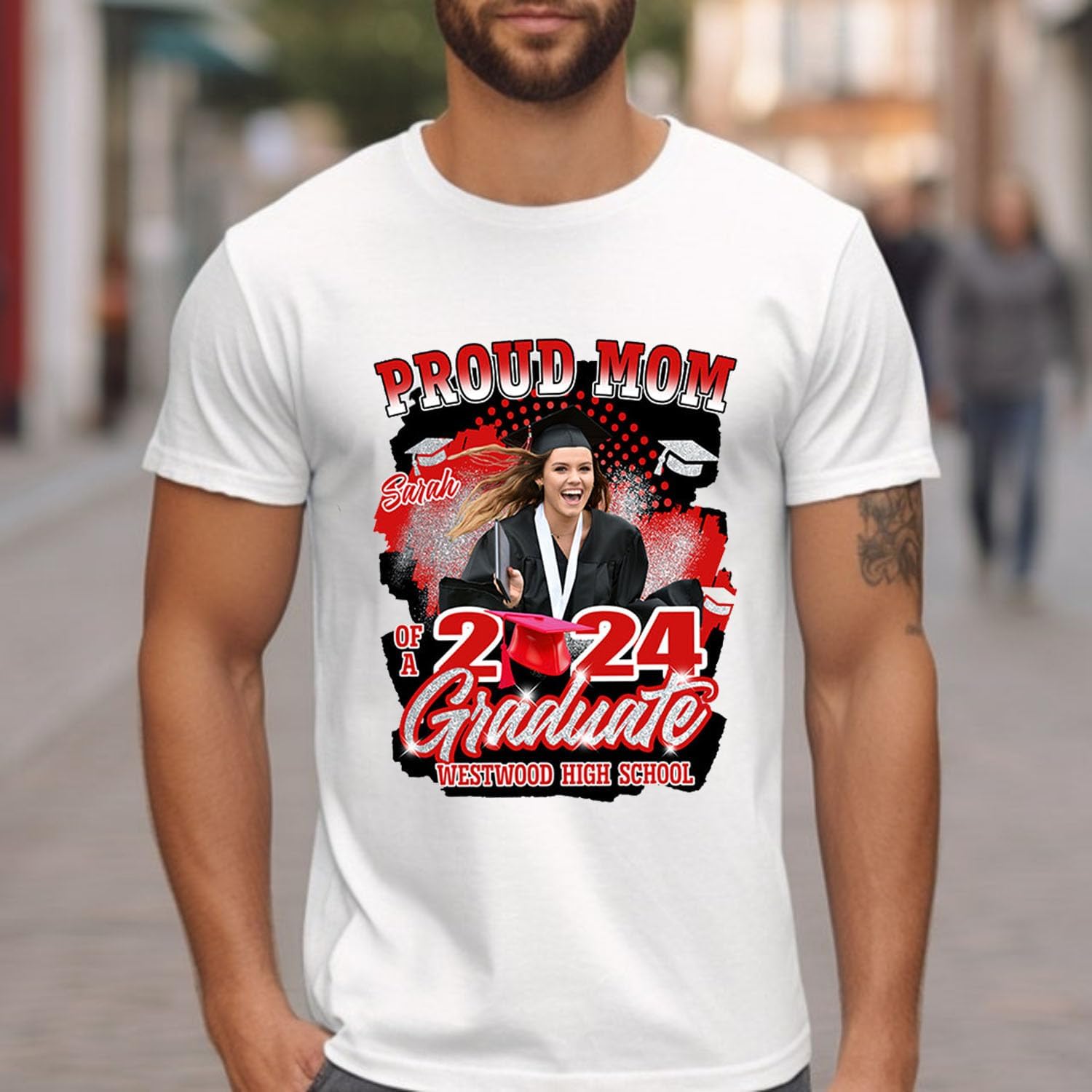 Personalized Graduation 2024 Shirt Proud Family of A Class of 2024 Graduate Class of 2024 Senior Class of 2024 Class of 2024