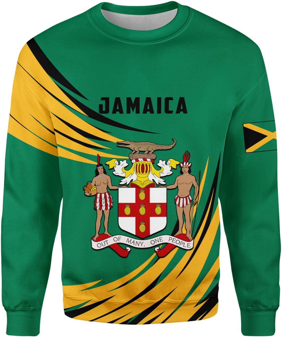 Mostprints Personalized Jamaica Hoodie Camisa Jamaica Hoodies Jamaica Sweaters Shirts Men & Women Jamaican Pride Shirt Gifts