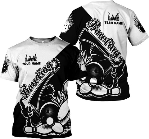 Custom Bowling Shirts, Personalized Name Bowling Shirts Unisex, Bowling Jerseys for Men & Women, Team Bowling Shirt Gift