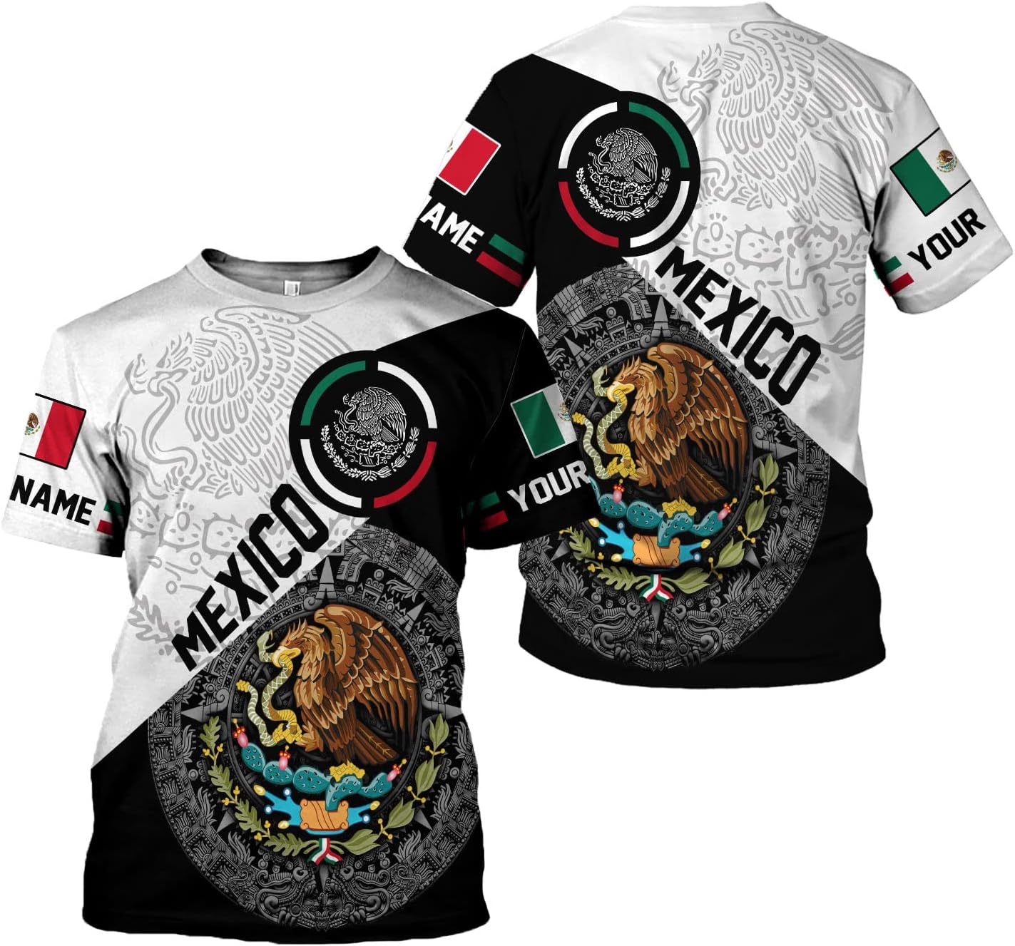 Personalized Name Mexican Hoodie 3D, Customized Mexican Hoodies for Men, Unisex Mexico Hoodie, Mexico Hoodies for Men