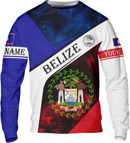 Personalized Belize Shirt for Men and Women, Coat of Arms of Belize Flag Flag Shirt, Belizean Country Flag Gift