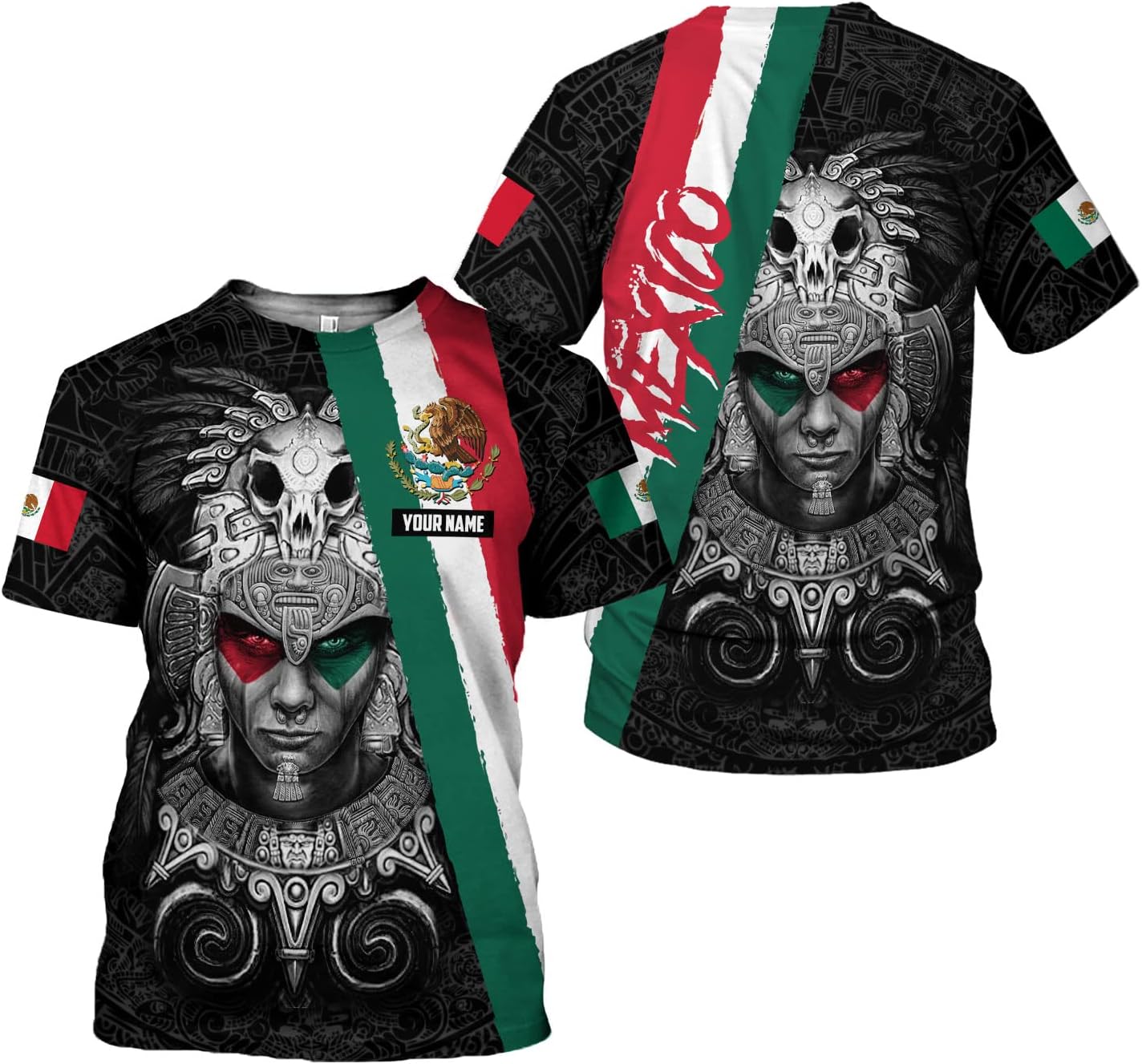 Mostprints Personalized Name Mexican Hoodie 3D, Mexican Hoodies for Men, Unisex Mexico Hoodie, Mexico Hoodies for Men