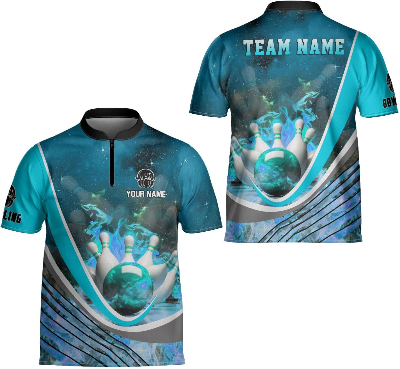 Ligthuy Personalized Bowling Jersey 3D, Bowling Shirts for Team, Bowling Shirt Unisex for Men Women, Bowling Shirts for Men