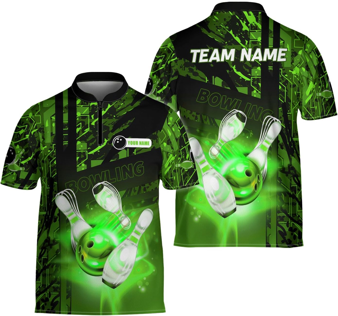 Ligthuy Personalized Bowling Jersey 3D, Bowling Shirts for Team, Bowling Shirt Unisex for Men Women, Bowling Shirts for Men