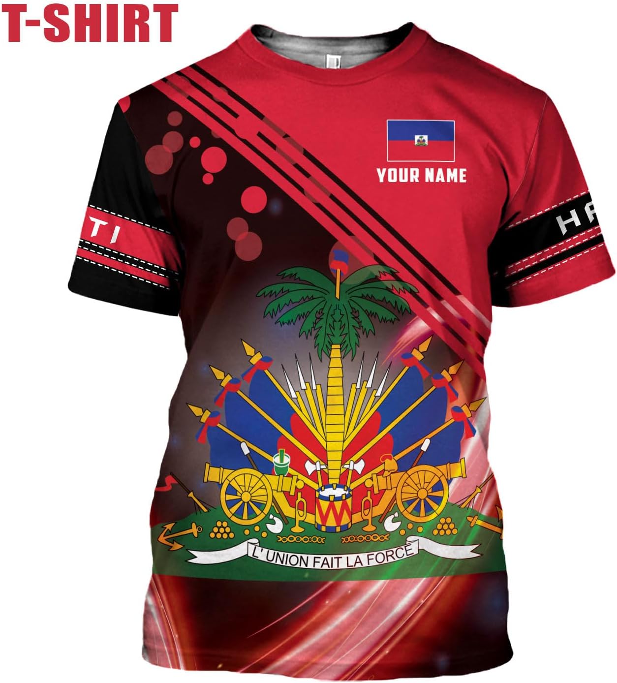 Ligthuy Personalized Haiti Shirt 3D, Haitians Flag Pride Shirt, Haiti Shirts for Men & Women, Haitian Pride Tshirt S-5XL