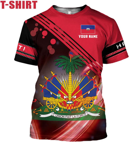 Ligthuy Personalized Haiti Shirt 3D, Haitians Flag Pride Shirt, Haiti Shirts for Men & Women, Haitian Pride Tshirt S-5XL