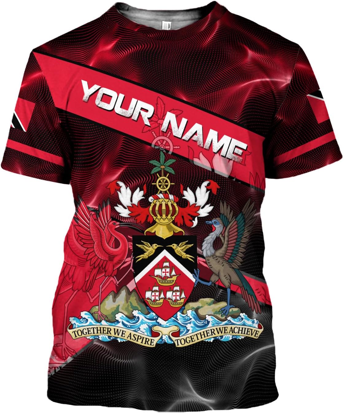 Rivelus Personalized Trinidad and Tobago Clothing 3D, Trinidad and Tobago Shirt, Trinidad Pride Gift T-Shirt S-5XL