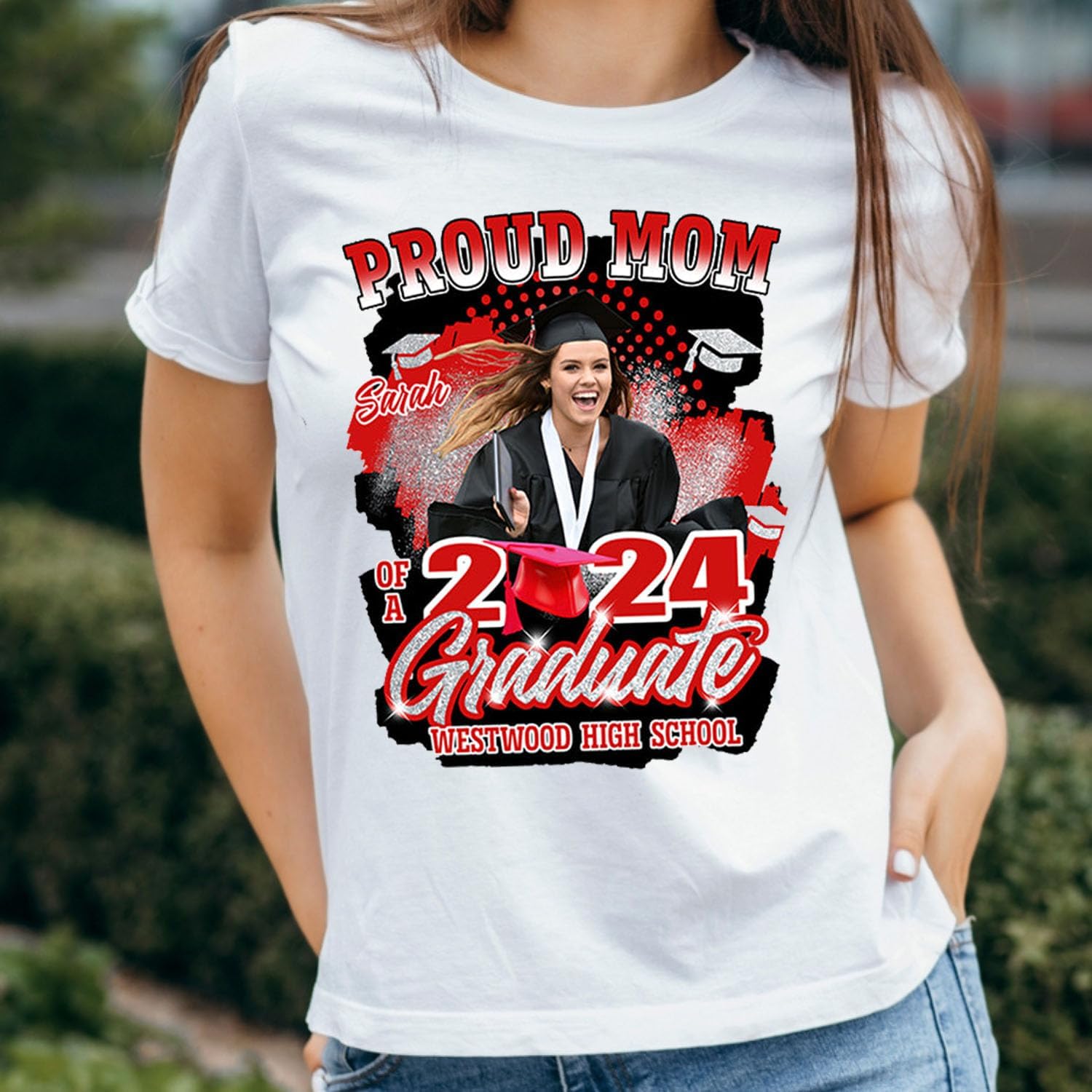 Personalized Graduation 2024 Shirt Proud Family of A Class of 2024 Graduate Class of 2024 Senior Class of 2024 Class of 2024