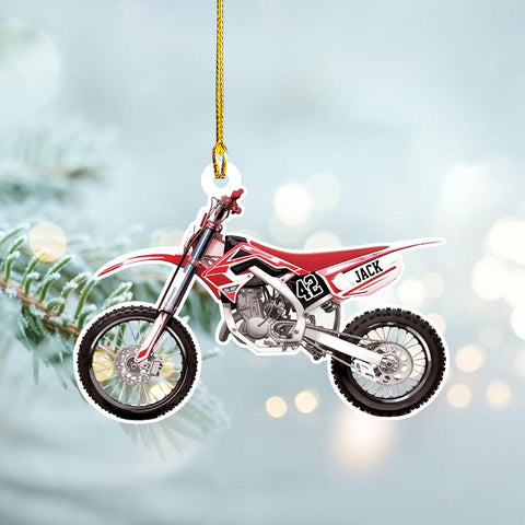 Artparel Custom Dirt Bike Acrylic Ornament, Dirt Bike Christmas Ornament 2024, Dirt Bike Player Ornament, Dirt Bike Tree Decor, Dirt Bike 2024, Gifts for Dirt Bike Lovers, Players (DB23)