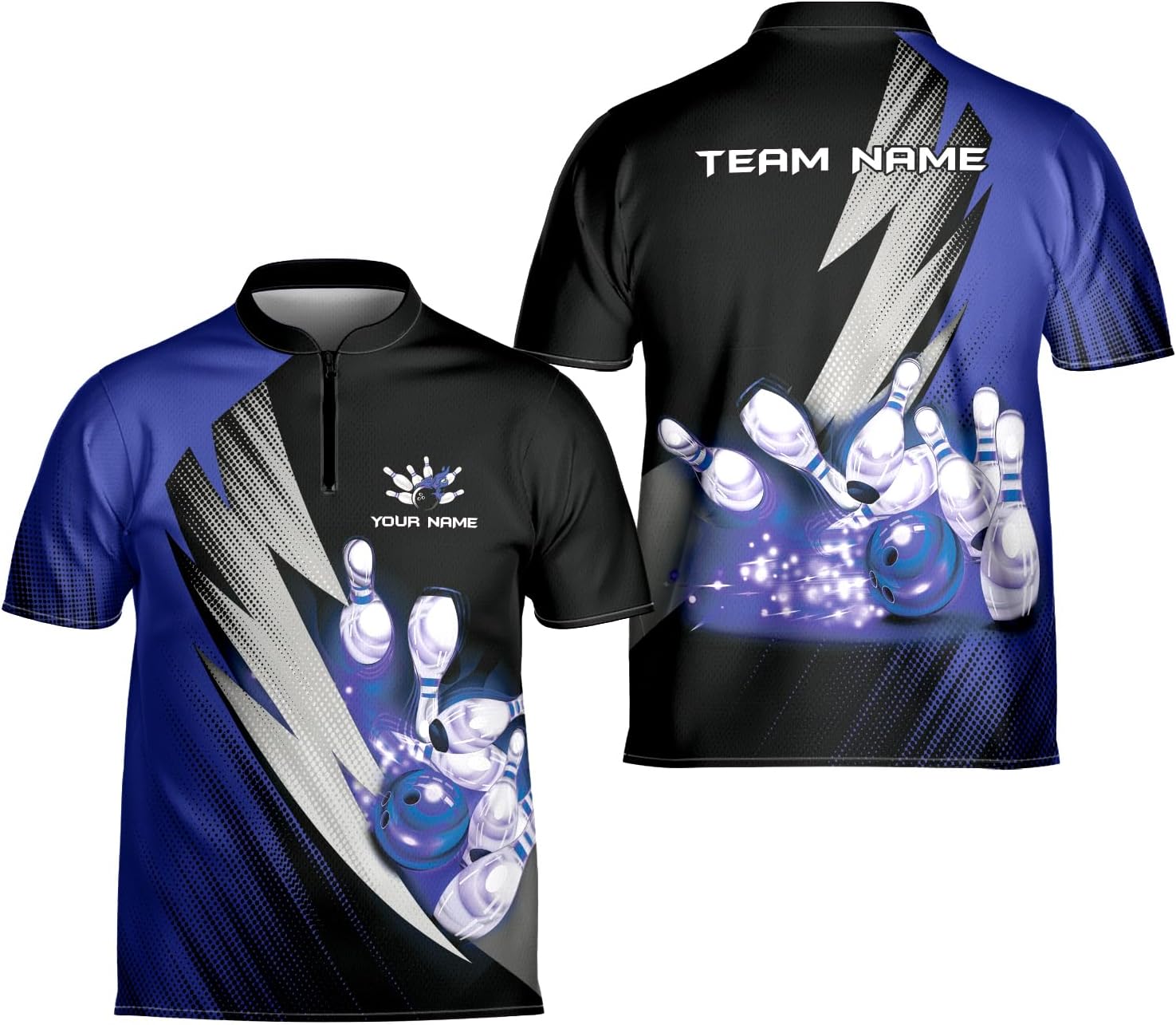 Artparel Personalized Name Bowling Jersey 3D, Custom Bowling Shirts for Team, Bowling Shirt Unisex for Men & Women