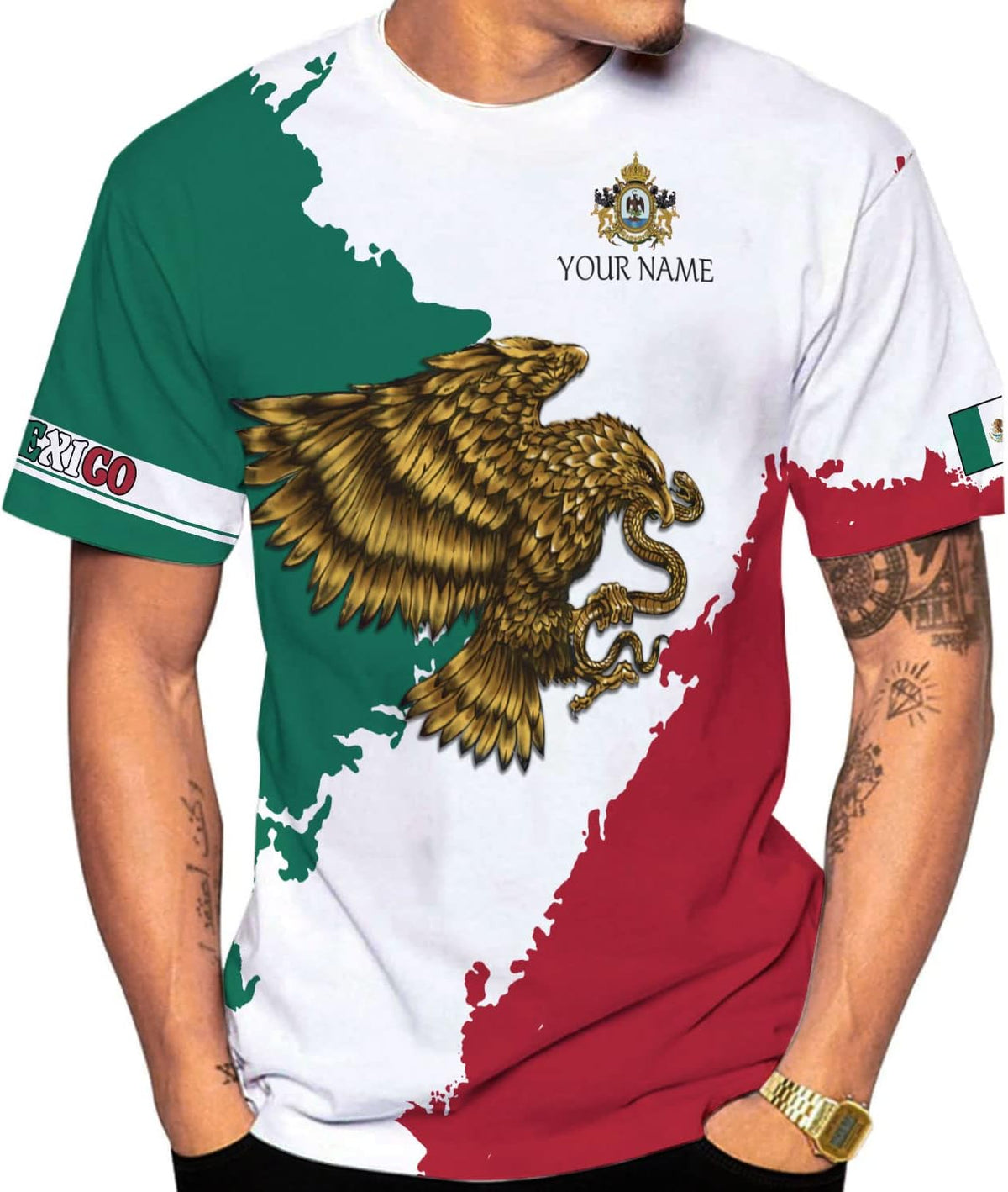 Personalized Name Mexican Shirts for Men, Customized Mexico Shirts for Men, Mexico Shirts for women, Mexico Shirt Eagle Flag Tshirt Mexican Eagle Unisex Shirt, mexico soccer shirt men TS53