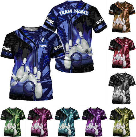Intenprints Personalized Bowling Shirt Custom Bowling Shirts Bowling Gift Bowling Shirts for Women & Men Bowling Shirt Team