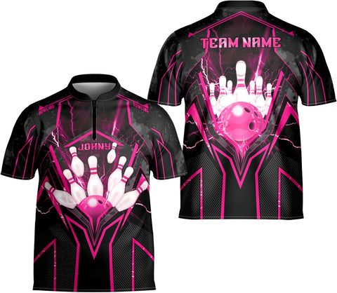 Artparel Personalized Name Bowling Jersey 3D, Custom Bowling Shirts for Team, Bowling Shirt Unisex for Men & Women
