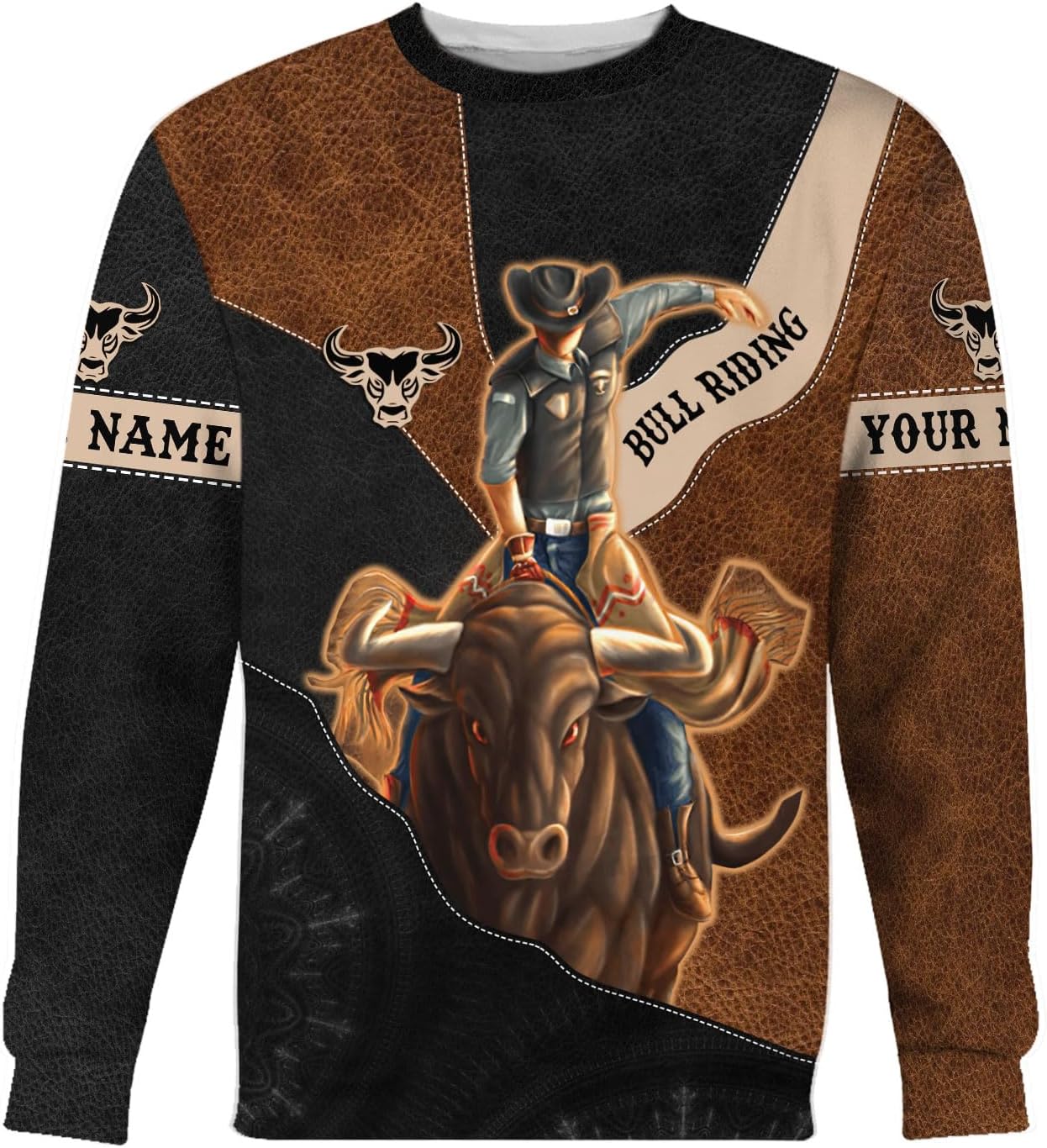 Mostprints Personalized Name Bull Riding Shirt 3D, Rodeo Shirts Bull Biding Shirts for Men and Women, Bull Rider Shirt Gift