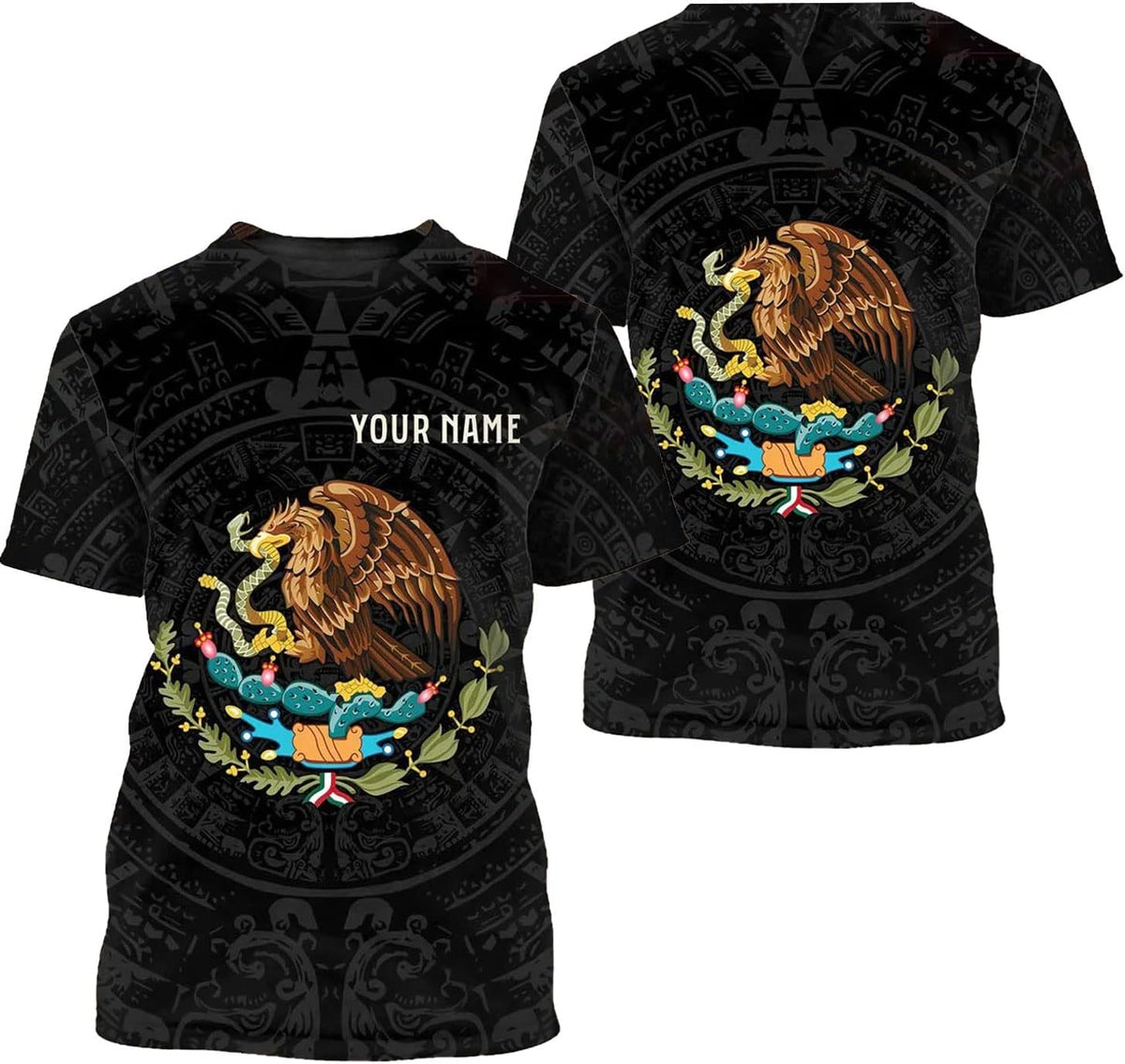 RoyalBro Personalized Mexico Shirt, Camisas de Mexico Customized Mexican Shirts Mexican Flag Mexico 3D Shirt for Men Women