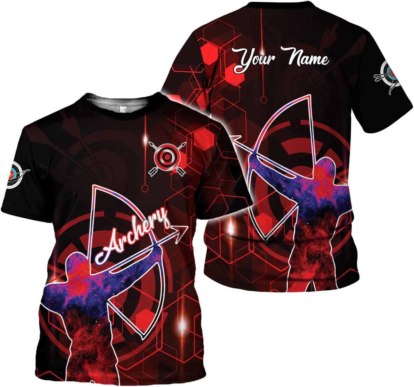 Artparel Personalized Archery Shirt 3D Archery Target Bow Archery Shirts for Men Women Archer Archery Lovers T-Shirt S-5XL