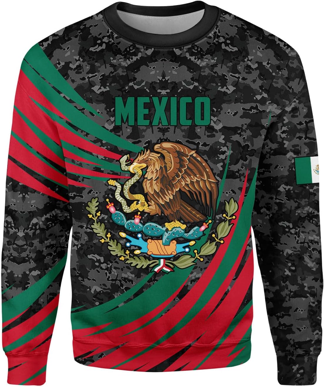 RoyalBro Personalized Mexico Shirt, Camisas de Mexico Customized Mexican Shirts Mexican Flag Mexico 3D Shirt for Men Women