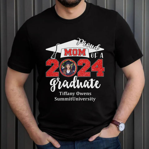Personalized Graduation 2024 Shirt Proud Family of A Class of 2024 Graduate Class of 2024 Senior Class of 2024 Class of 2024