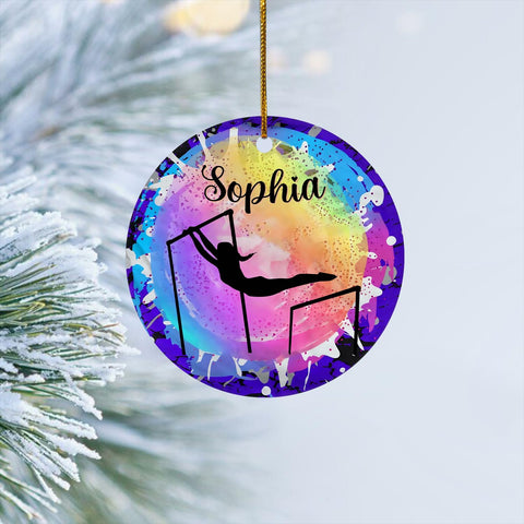 Parvii Personalized Gymnastics Ornaments for Christmas Tree, Gymnastics Christmas Ornament, Gymnastics Ornament for Baby Girl, Gymnastics Christmas Ornament Tree Hanging Ornament (G7)