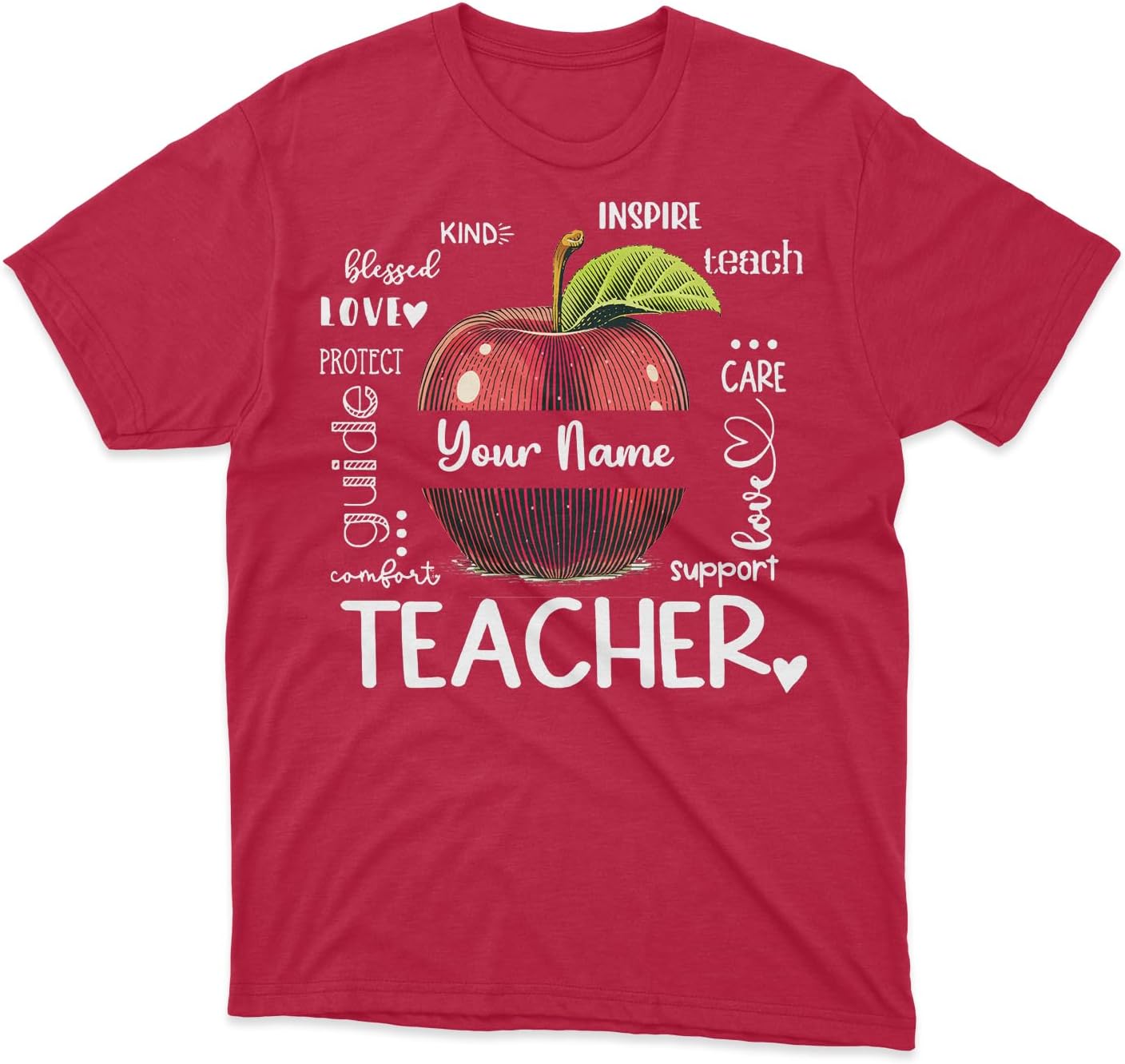 Personalized Teacher Shirts for Women Men, Teacher Tshirts Teach Shirts Teacher T-Shirts Rainbow Teacher T Shirt (TS61)