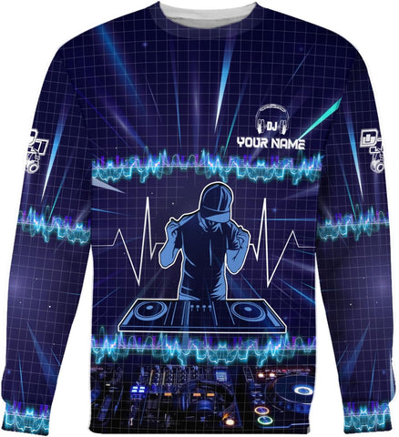 MAPrints Personalized DJ 3D T-Shirts, Custom Name DJ 3D Tee, EDM Music Festival Clothing, DJ Gift Birthday, DJ Gifts for Men