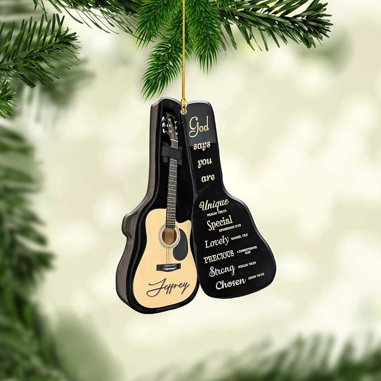 Personalized Guitar Ornament, Electric Guitar Ornament, Guitar Christmas Ornaments 2024, Acoustic Guitar Christmas Ornament, Guitar Christmas Ornaments Guitarist Gift Musical Instruments Xmas (G14)