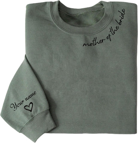Personalized Mother of The Bride Shirt, Mother of The Groom Shirt, Mother of The Bride Sweatshirt for Women, Bride Mom