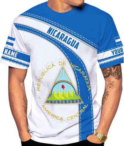 Personalized Nicaragua Shirt Custom Nicaragua Flag Lion Shirt for Men & Women Nicaraguan Camisas T-Shirt, Nicaragua Tshirt