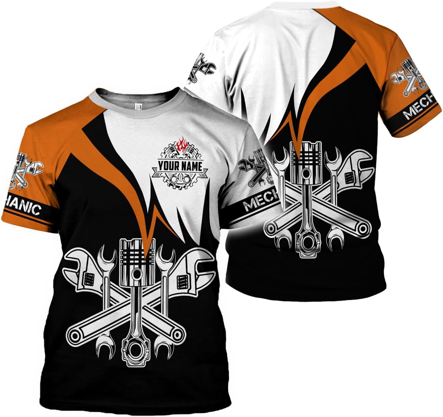 AOVL Personalized Mechanic Shirt 3D Mechanic Shirts Tool Box Mechanic for Men Women Mechanic Garage T-Shirt Mechanics S-5XL