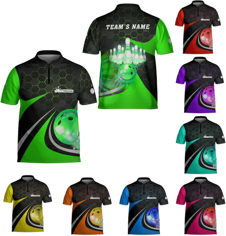 Ligthuy Personalized Name Bowling Jersey 3D, Custom Bowling Shirts for Team, Bowling Shirt Unisex for Men & Women4