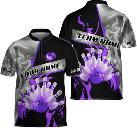 Ligthuy Personalized Bowling Jersey 3D, Bowling Shirts for Team, Bowling Shirt Unisex for Men Women, Bowling Shirts for Men