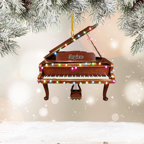 Personalized Piano Ornament, Custom Piano Ornament Piano Christmas Ornament 2024, Music Instrument Player Keyboard Ornament Decor, Gift for Piano Lover, Music Lovers