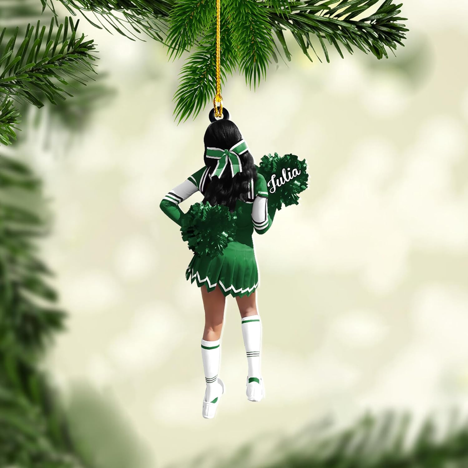 AOVL Personalized Cheerleader Ornaments Cheerleader Cheerleading Lovers Ornaments Cheerleading Ornament Gift for Cheerleader Christmas 2024 Cheer Cheerleader Ornaments Xmas (Cheer 11)