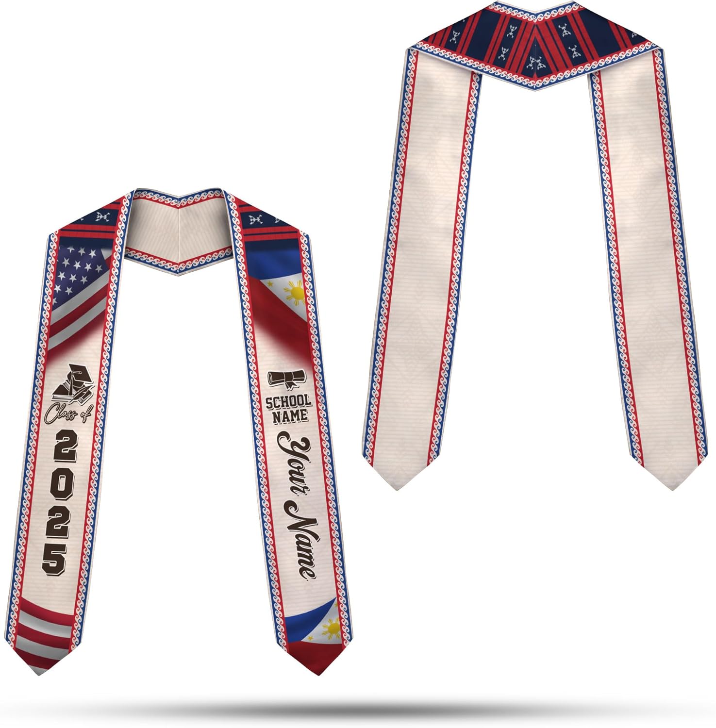 Customize Filipino Graduation Sash, Philippines Graduation Stole, Philippine Graduation Sash 2025