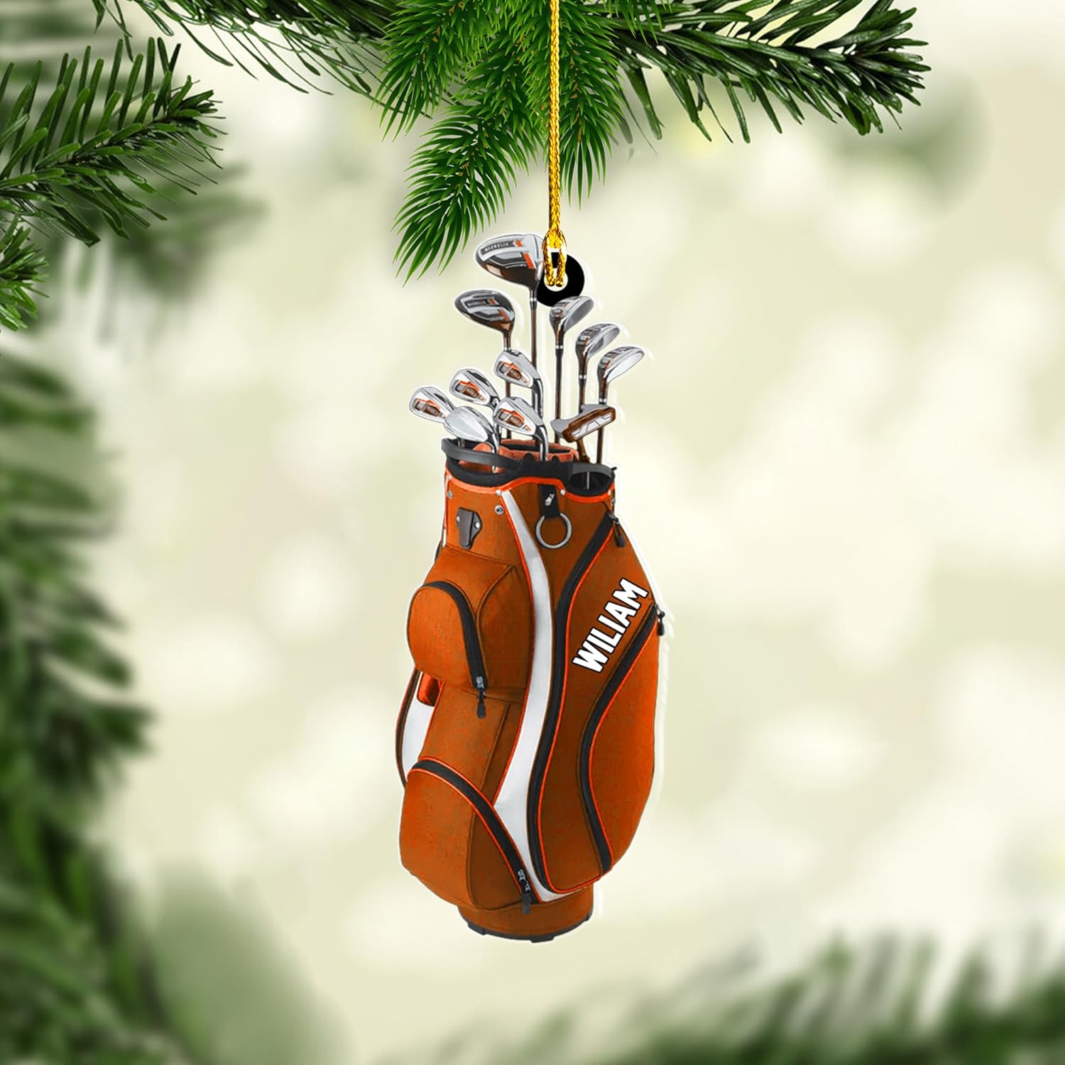 Personalized Golf Bag Christmas Ornaments Gift for Golf Lover