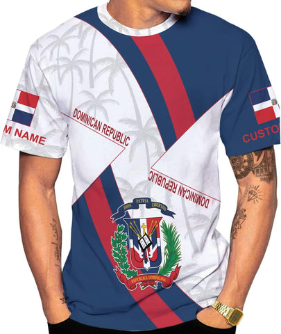 Vybonz Personalized Dominican Republic Shirts 3D, Republica Dominicana Tshirt, Dominican Republic Flag Shirt