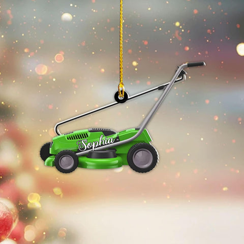 Personalized Lawn Mowers Christmas Ornaments 2024, Push Mower Ornament, Lawnmower Acrylic Wood 2D Flat Ornaments, Riding Lawn Mower Christmas Tree Decorations, Large Lawn Ornaments for Xmas (GLM 3)