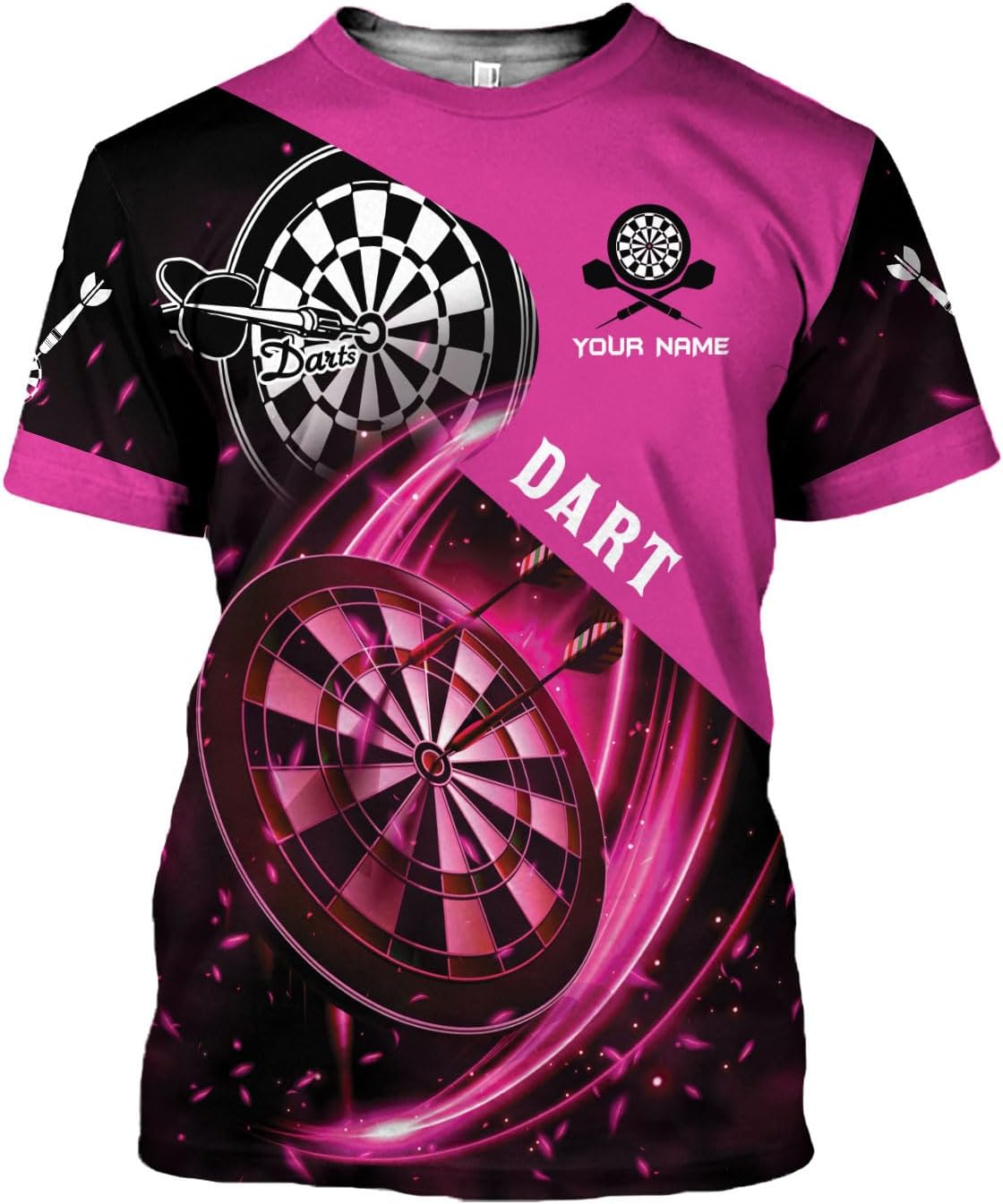 Pretyprints Personalized Dart Shirts Men Women 3D Polo Custom Name Team Jersey Funny Dartboard Shirt S-5XL Gifts
