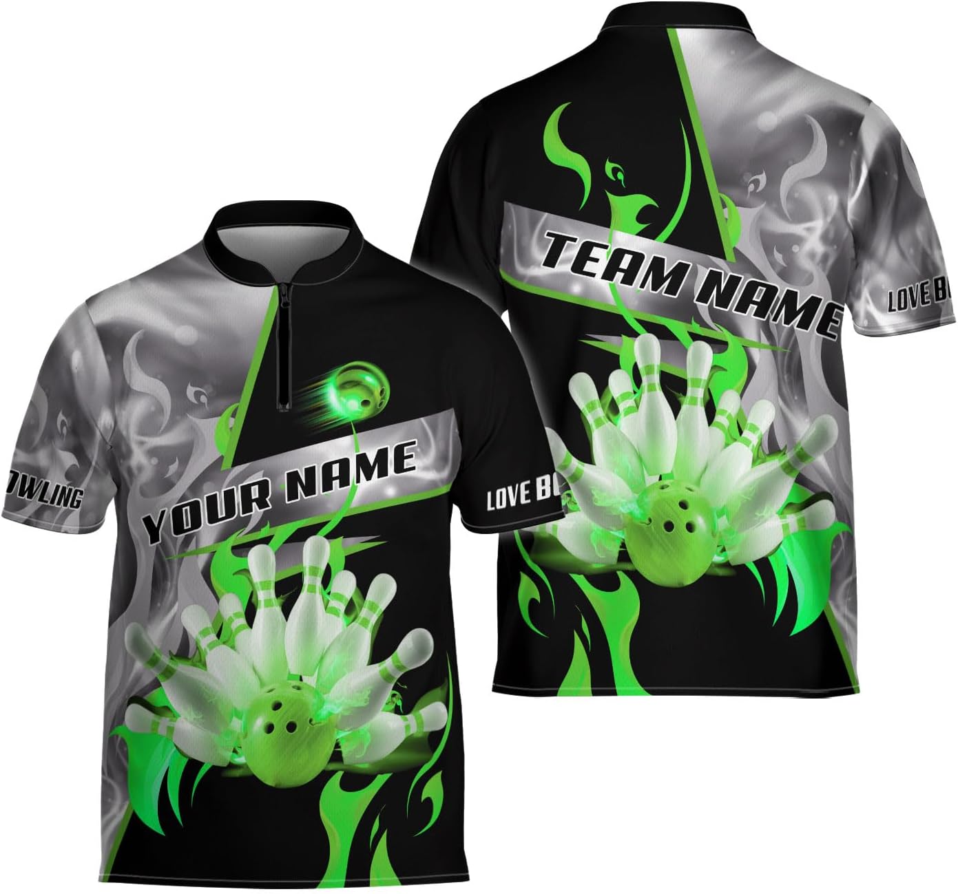 Ligthuy Personalized Bowling Jersey 3D, Bowling Shirts for Team, Bowling Shirt Unisex for Men Women, Bowling Shirts for Men