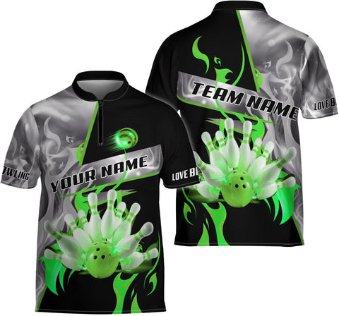 Ligthuy Personalized Bowling Jersey 3D, Bowling Shirts for Team, Bowling Shirt Unisex for Men Women, Bowling Shirts for Men