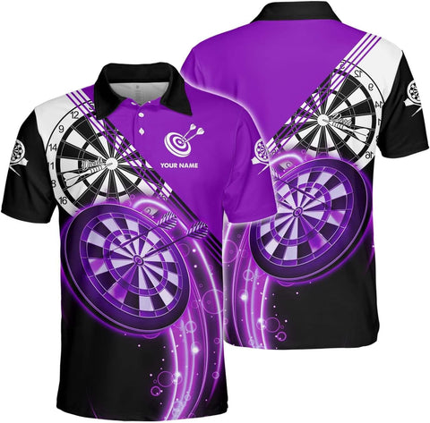 Personalized Name Dart 3D Polo Shirt, Dart Shirts, Mens Dart Shirts, Funny Dart Tshirts, Dart Team Shirts Gifts (PL02)