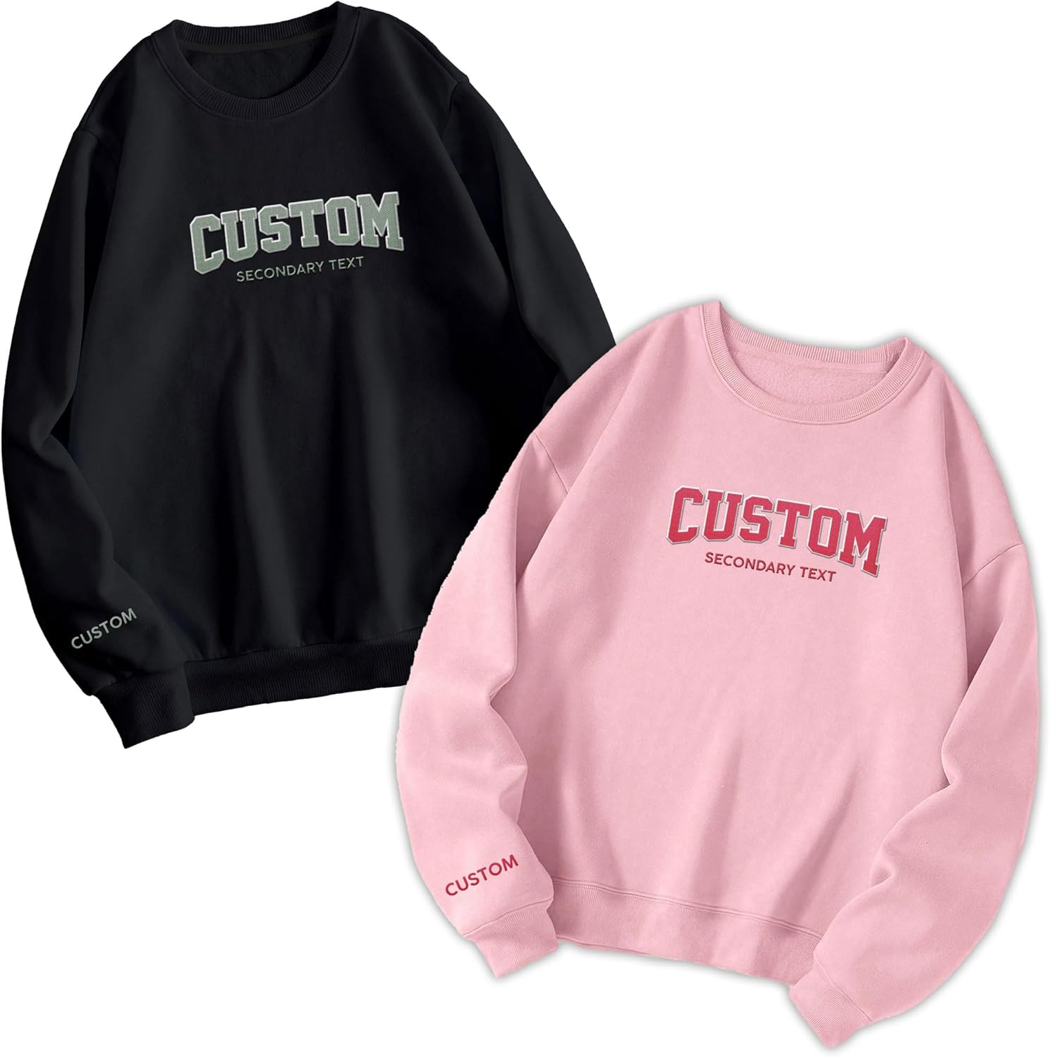 Suseaz Custom Embroidered Sweatshirts & Hoodie Design Your Own, Personalized Sweatshirts Hoodie, Add Your Own Custom Text