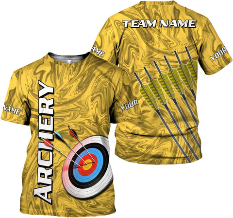 MoonArt Personalized Archery Shirt 3D Archery Target Archery Shirts for Men Women Archer Archery Lovers Bow Archer Sportwear