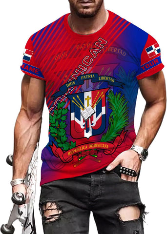 Ligthuy Personalized Dominican Shirt 3D, Dominican Republic Shirts, Dominican Flag Unisex Republica Dominicana Shirt S-5XL