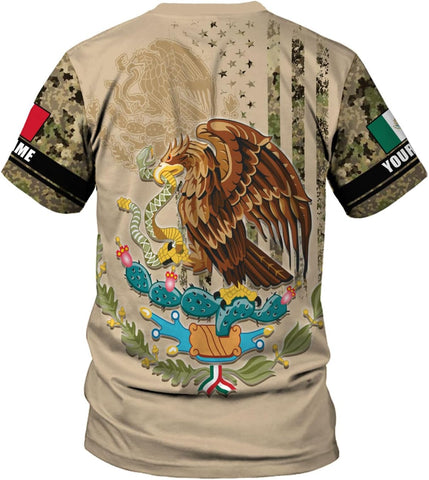 Personalized Mexico Shirts, Camisas De Mexico, Mexico Shirts for Men, Mexican Flag Jersey Shirt Mexico 3D Shirt (Style 5)