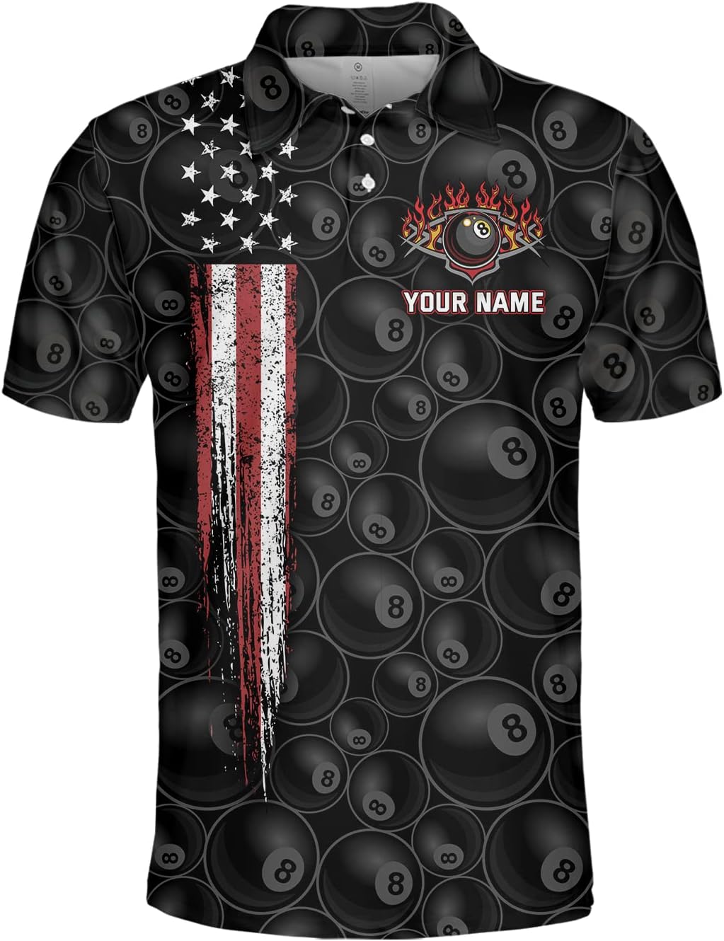 Custom Billiard Polo Shirts for Men Women Personalized Name Team 8 Ball Shirt Billiards Apparel Pool 3D Tshirts Gifts Player