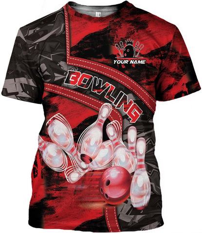Intenprints Personalized Bowling Shirt Custom Bowling Shirts Bowling Gift Bowling Shirts for Women & Men Bowling Shirt Team